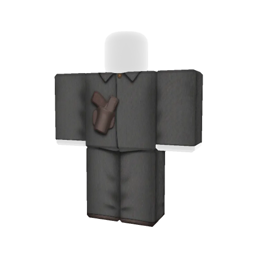 dark grey pants with gun in holster Skin for Roblox by creator248076908