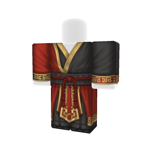 Red and black costume with gold trim | Customuse